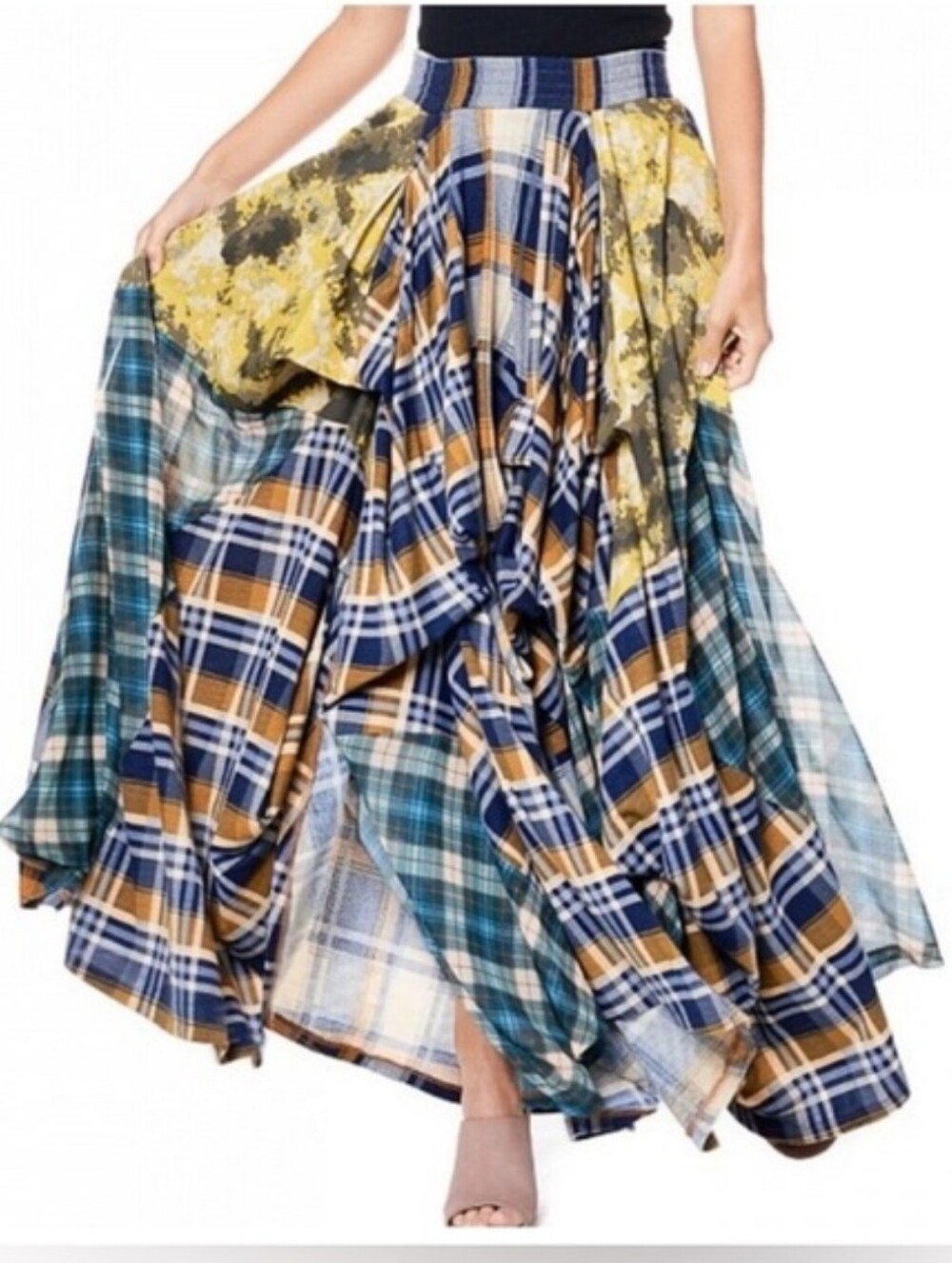 TOV Plaid Multicolor Women's Skirt - Picture 11 of 13